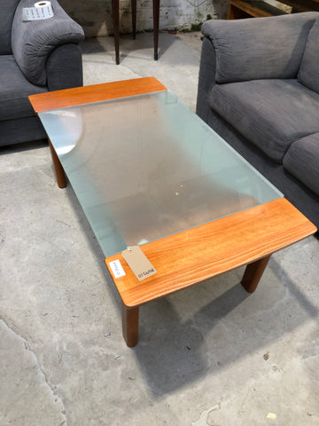 Retro Teak & Glass Coffee Table