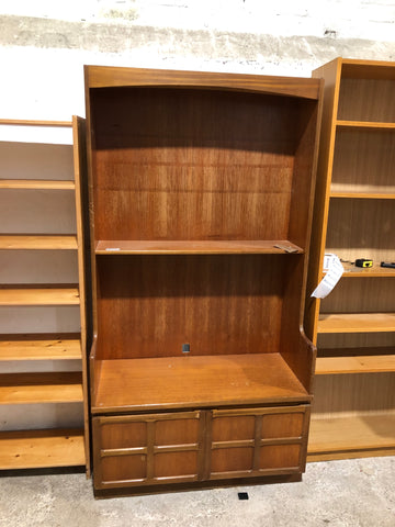 Nathan Teak Display Bookcase with Cupboard