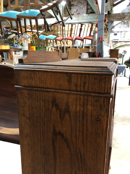 Vintage Oak Side by Side Bureau Bookcase