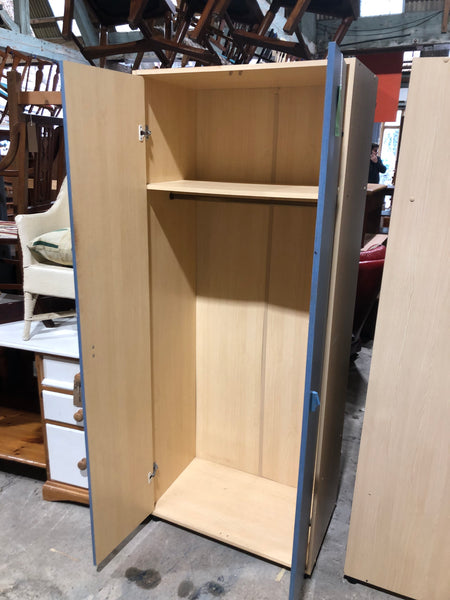 REF - Blue Fronted Double Wardrobe