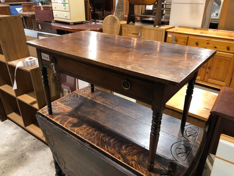 Vintage Low Console Table with Drawer