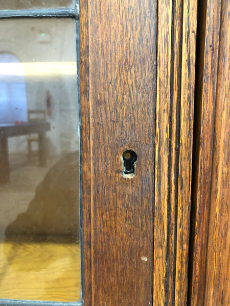 Vintage Oak Side by Side Bureau Bookcase