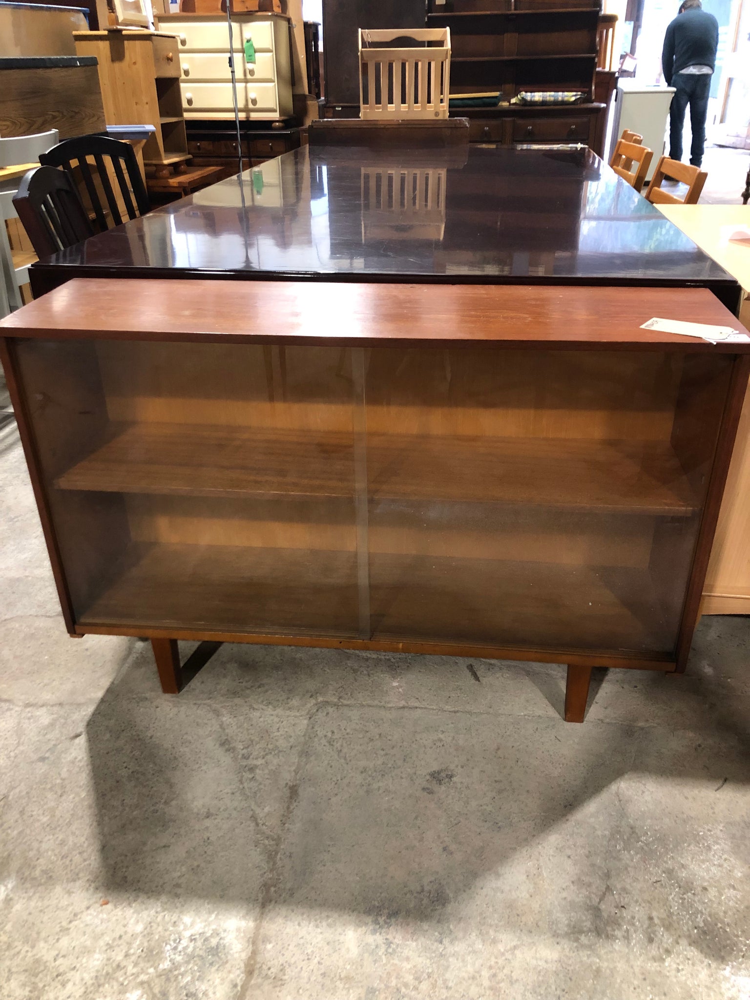 Mid Century Teak Display Bookcase