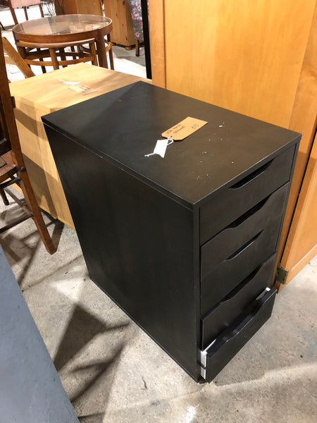 IKEA black malm drawers