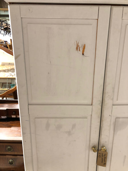 Grey Painted Pine Double Wardrobe